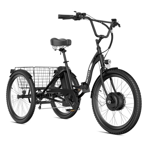 ANCHEER Electric Tricycle for Adults, 600W Folding 3-Wheel Ebike, 55 Miles Range W6516