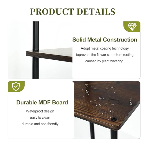 3-Tier Wooden Plant Stand for Indoor Outdoor Flower Pot Display Y623
