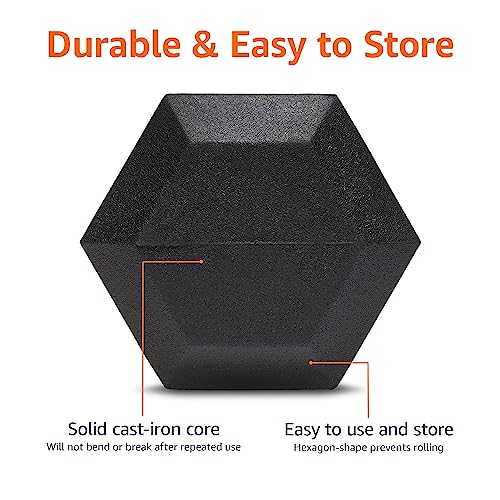 Amazon Basics Rubber Hex Dumbbell K648924