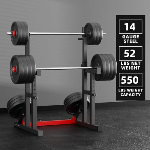 VANSWE Squat Rack for Home Gym, Adjustable Barbell Stand D88877