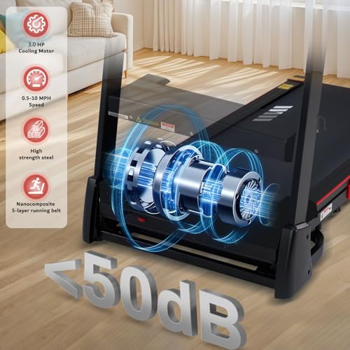 Foldable Treadmill for Home with Auto Incline and Bluetooth N9768
