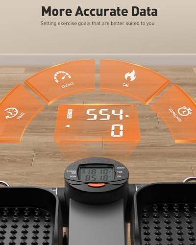 Sportsroyals Stair Stepper with Resistance Bands, Hydraulic Fitness Stepper, 330lbs Capacity D615949