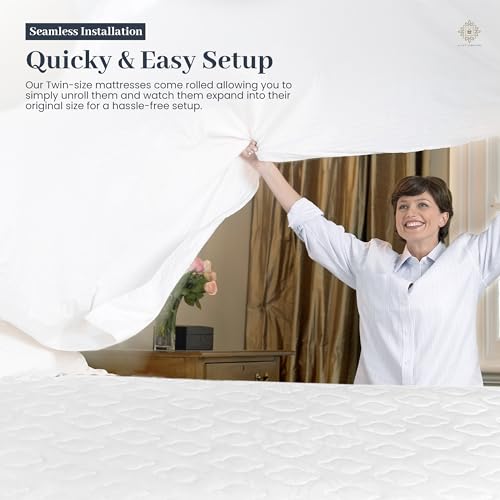 Twin Bed Mattress 12 Inch Hybrid with Pocketed Coils and Comfort Foam K18116