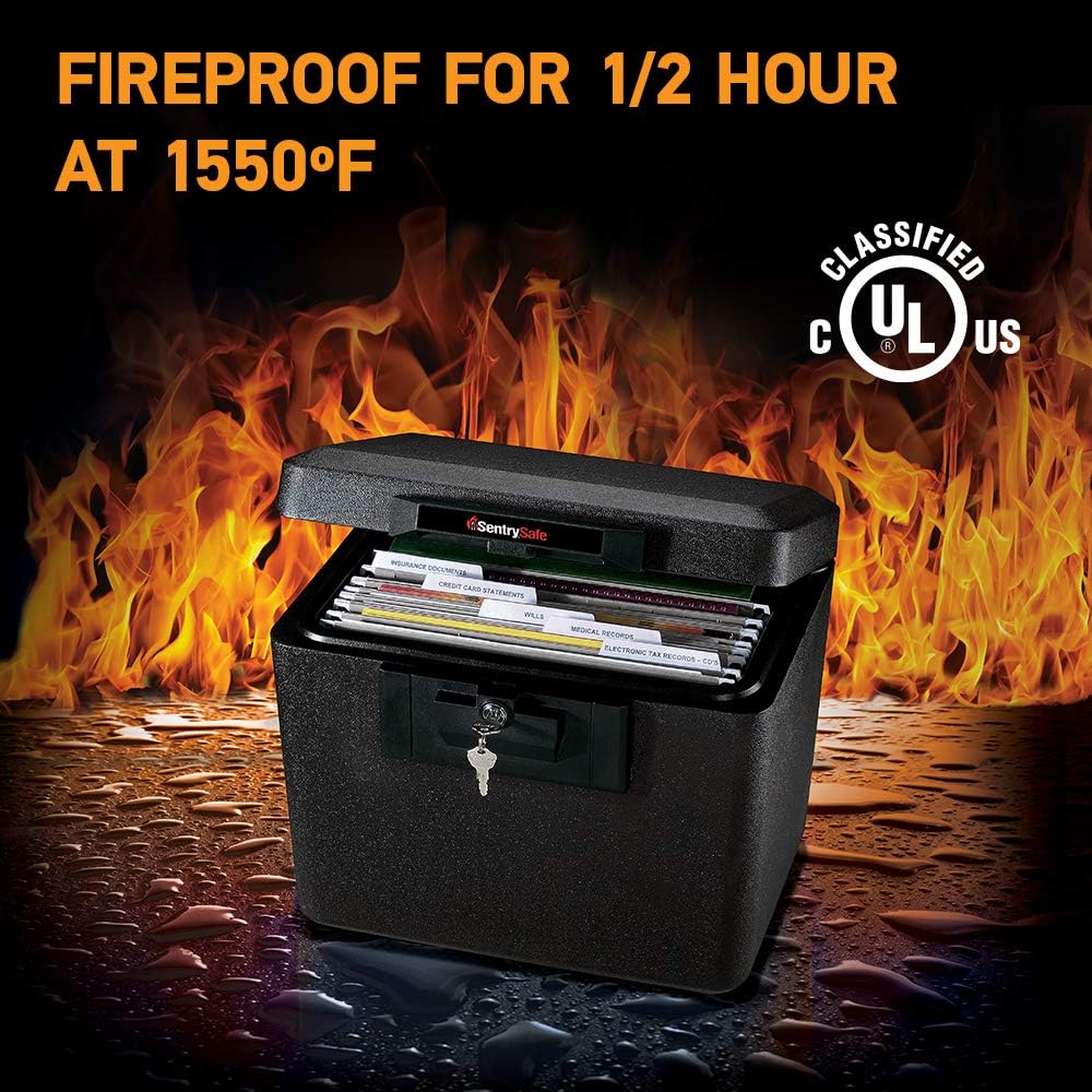 SentrySafe Fireproof Waterproof Document Safe with Key Lock K52619