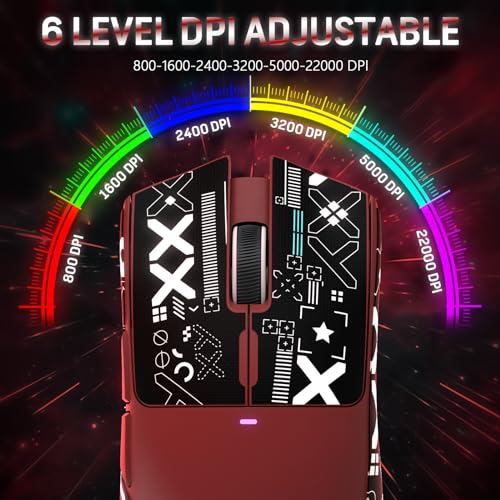 Attack Shark X11 59g Superlight Wireless Gaming Mouse with RGB Charging Dock, Black W869