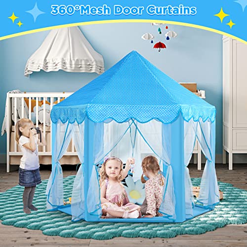 Monobeach Princess Tent Girls Large Playhouse with Star Lights L847553