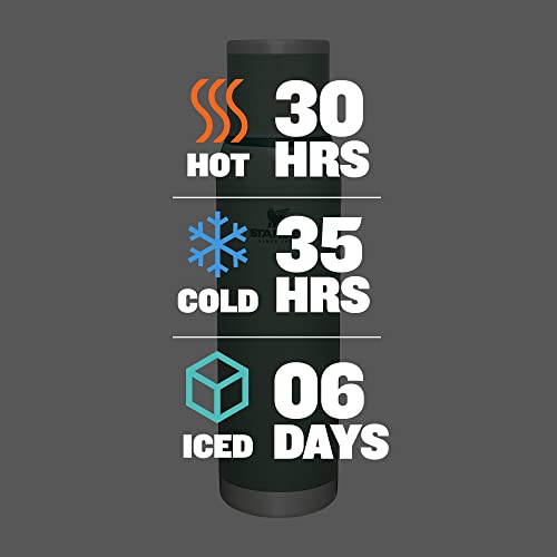 Stanley Adventure-To-Go Vacuum Bottle 25 oz Wide Mouth Insulated Stainless Steel Thermos, Blue Glow D5617