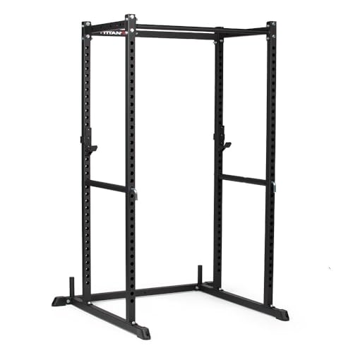 Titan Fitness T-2 Series Short Power Rack with Pull Up Bar and Safeties for Home Gym L283014
