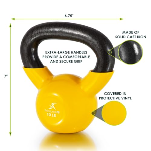 ProsourceFit Vinyl Coated Cast Iron Kettlebells A401