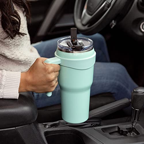 Hydrapeak Roadster 40oz Stainless Steel Tumbler with Straw Lid (Aqua) I313892
