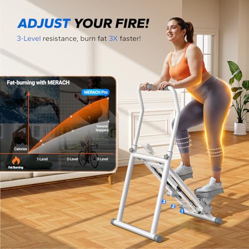 MERACH Stair Stepper for Home Gym, Vertical Climber Machine with Adjustable Handlebar P988