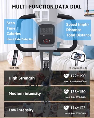 Foldable Exercise Bike with 16-Level Magnetic Resistance for Home T532