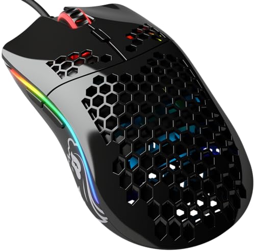 Glorious Model D Wired Gaming Mouse - 68g Honeycomb RGB Ergonomic, Matte White M160012