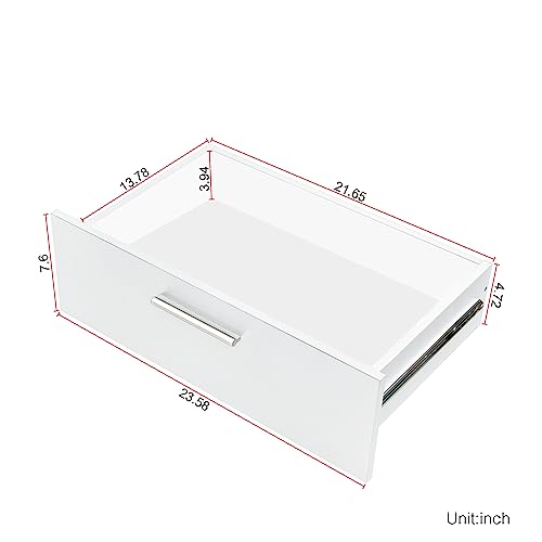 White 6-Drawer Double Dresser for Bedroom E2719