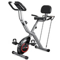 Foldable Exercise Bike Stationary Bikes for Home, 5 IN 1 Indoor Workout Bike, Cycling Bike with 16-Level Quiet Magnetic Resistance, 6.6 LBS Flywheel and 300LBS Capacity, 2025 Designed 817 X-bike