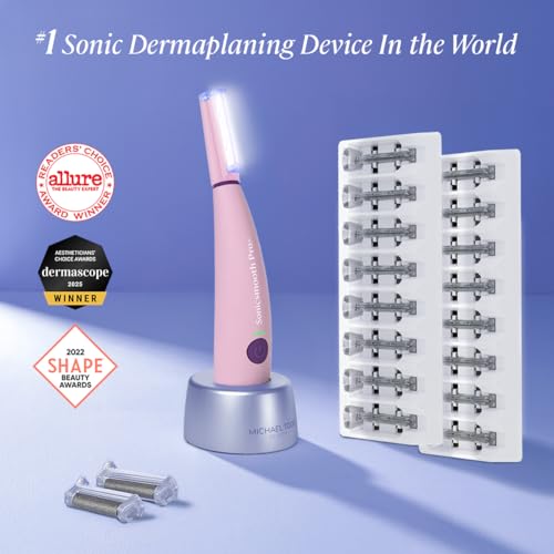 Michael Todd Beauty Sonicsmooth Pro+ Dermaplane Razor for Women with LED Light Q15895