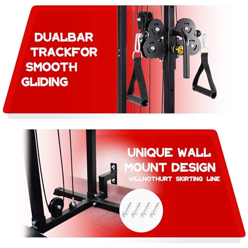 Wall Mount Cable Station with Adjustable Dual Pulley System Z80553