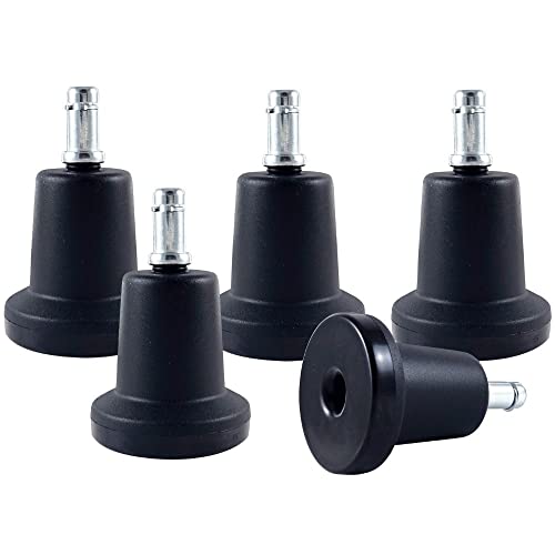 Enjoy Caster | 2.5 Inch Office Chair Casters for Herman Miller Aeron Steelcase Leap Chair | Dual Injection Polyurethane Wheels for Hardwood Floors | Universal Stem Size 7/16" Chairs (6506BUB-23)