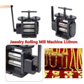 Fichiouy Jewelry Rolling Mill Machine 110mm Manual Combination Rolling Mill Square Line Flat Semi-Circular Press Rolling Mill Jewelry Marking Tools
