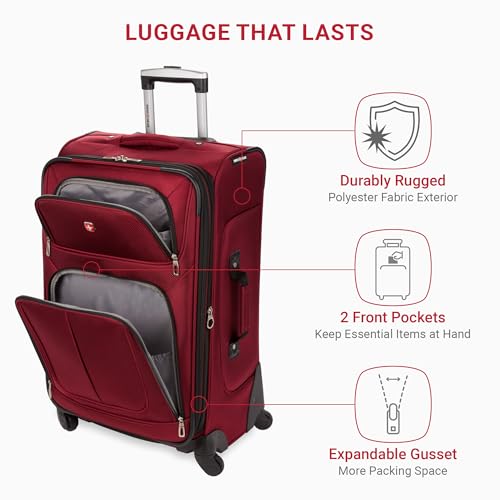 SwissGear Sion Softside Expandable Luggage, Black, 29-Inch C81483