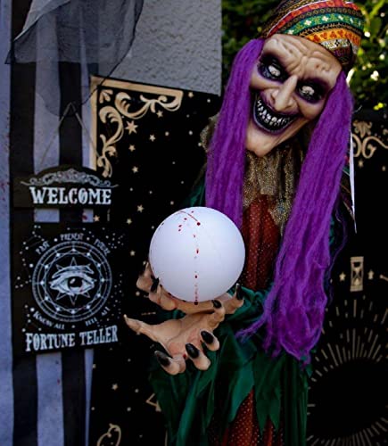 Animated Talking Fortune Teller Witch Halloween Decor A585309