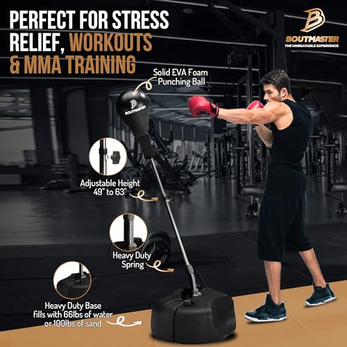 Adjustable Punching Bag with Stand for Teens & Adults Boxing Training X88412
