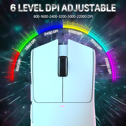 Attack Shark X11 59g Superlight Wireless Gaming Mouse with RGB Charging Dock, Black W869
