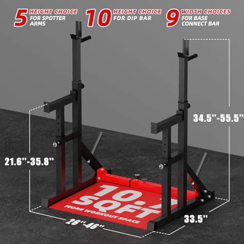 VANSWE Squat Rack for Home Gym, Adjustable Barbell Stand D88877