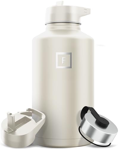 IRON °FLASK Stainless Steel Insulated Water Bottle with 3 Lids, 40 oz U19688