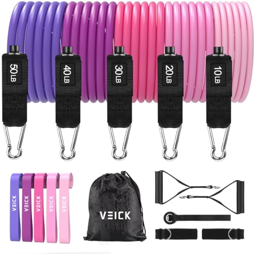 VEICK Resistance Bands with Handles for Home Workout O75059