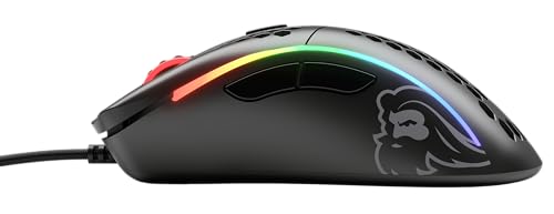 Glorious Model D Wired Gaming Mouse - 68g Honeycomb RGB Ergonomic, Matte White M160012