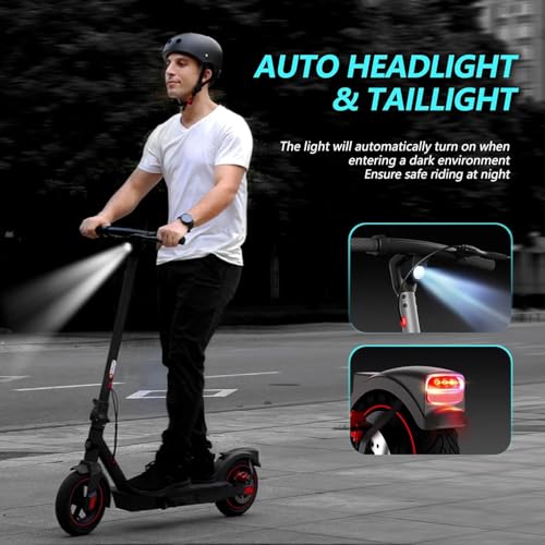 SISIGAD Electric Scooter for Adults, 10" Tires, 600W Motor, 22 MPH, 30 Miles Range, Foldable O1563
