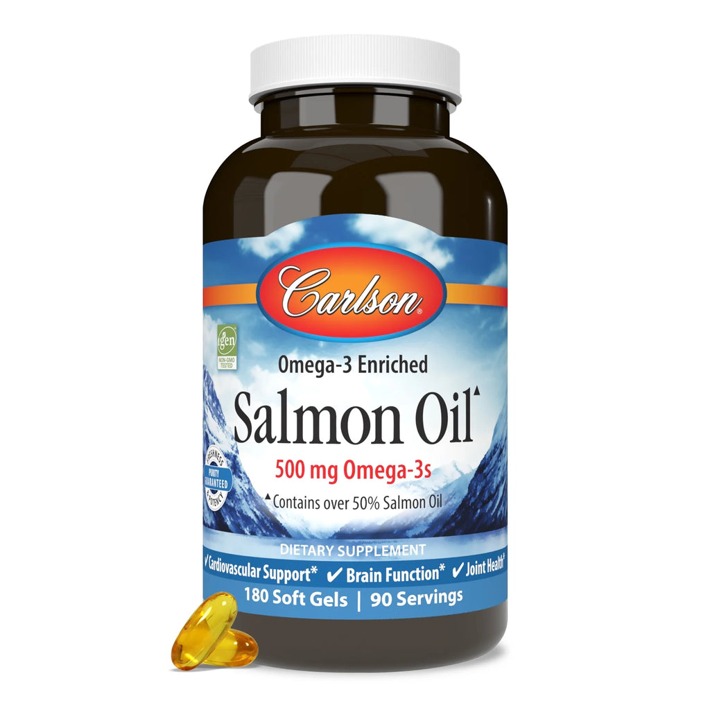 Carlson Norwegian Salmon Oil 500 mg Omega-3s, 180 Softgels O9545