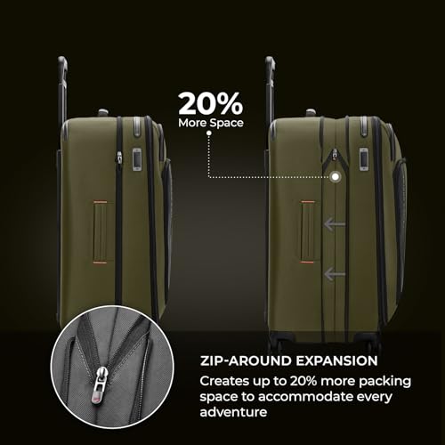 Briggs & Riley 22" Carry On Expandable Spinner - Softside Luggage, Black G487462