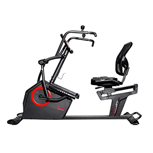 Sunny Health & Fitness Elite Recumbent Cross Trainer & Elliptical Machine with Arm Exercisers M861