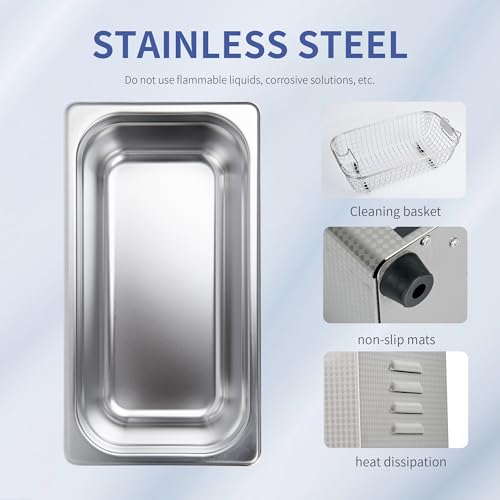 Ultrasonic Cleaner 800ml 40kHz with Timer for Jewelry Watch Ring J481292
