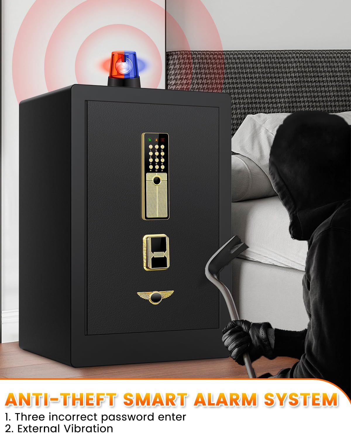 Fireproof Safe Box 5.0 Cuft with Digital Key Lock for Home D321174