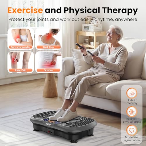 AXV Vibration Plate Fitness Platform Exercise Machine for Full Body Workout Q37919