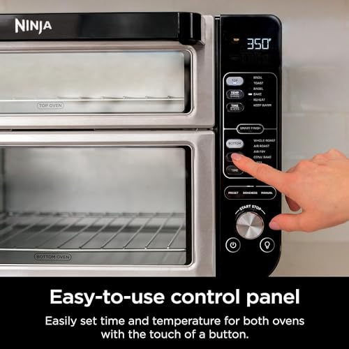 Ninja DCT401 12-in-1 Double Oven with FlexDoor, Stainless Steel (Renewed) K57579