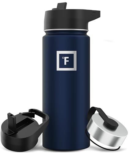 IRON °FLASK Stainless Steel Insulated Water Bottle with 3 Lids, 40 oz U19688