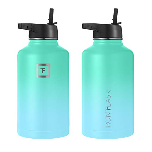 IRON °FLASK Stainless Steel Insulated Water Bottle with 3 Lids, 40 oz U19688