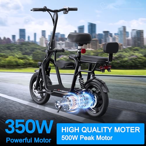 Electric Scooter with Seat for Adult, 350W Motor, 20 Mile Range C382991