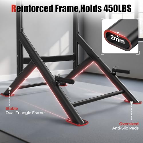Sportsroyals Pull Up Bar Dip Station Power Tower Home Gym Strength Training Equipment R739989