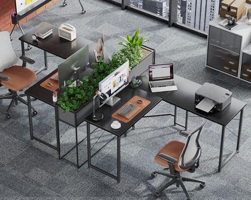 Casaottima L Shaped Gaming Desk Corner Desk for Home Office, 51 Inch, Black M173778