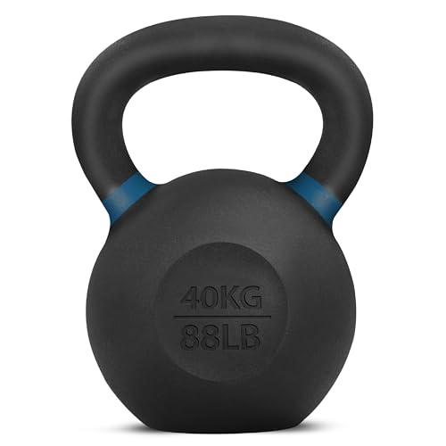 Yes4All Powder Coated Cast Iron Kettlebell Weight Set for Home Gym N15817