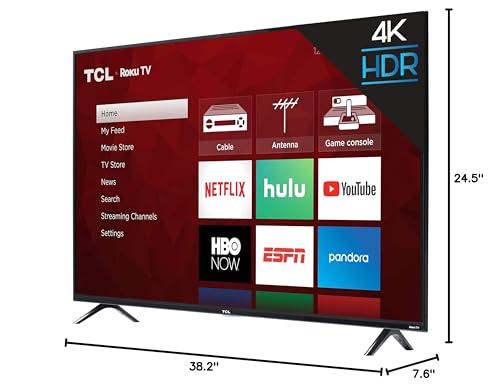 TCL 43S425 43 Inch 4K Ultra HD Smart ROKU LED TV F2207