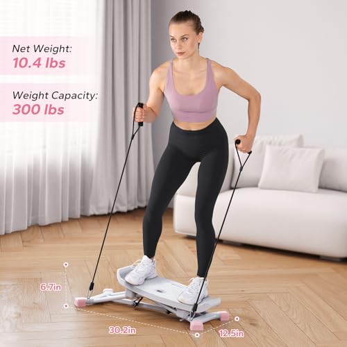 MERACH Balancing Machine for Full Body Workout, Sliding Ski Simulator with Resistance Bands, Black W4429