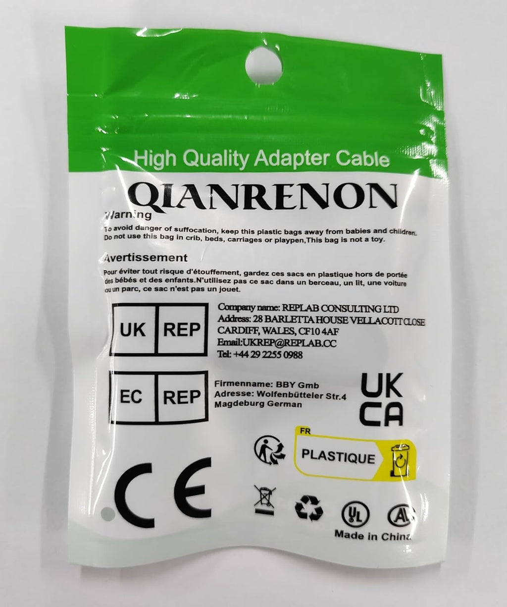 QIANRENON CAT6 RJ45 Panel Mount Ethernet Connector, No Tool Crimp Adapter O217