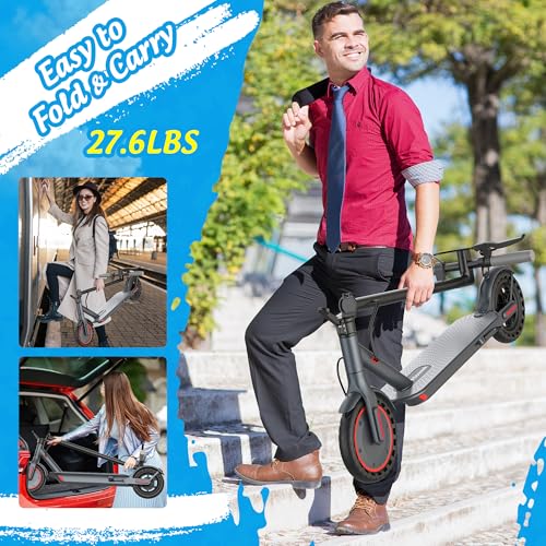 Electric Scooter with 10" Solid Tires, 500W Motor, 22 Miles Range, Folding D4827