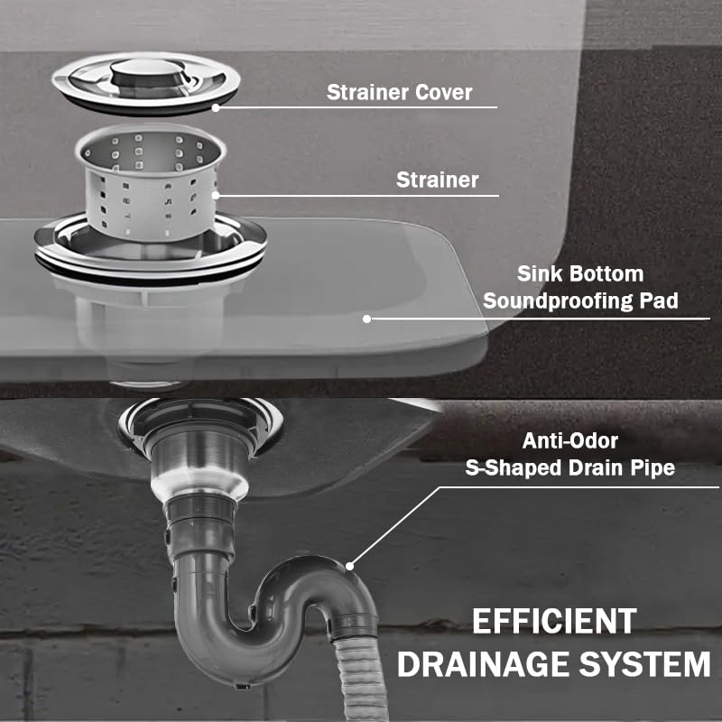 Stainless Steel Utility Sink with Faucet, Single Bowl, Free Standing D375